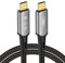 USB 4 Cable 2M, USB C to C Support 8K Display 40Gbps Data Transfer 100W Charging, 8K@60Hz PD 3.0 Compatible With Thunderbolt 4 and USB-C, for iPhone 15 Pro MacBook SSD Hub Docking