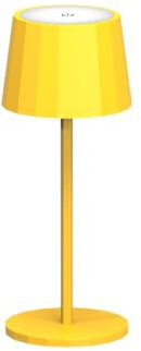 Wilmà Mini Lampada da Tavolo Design Senza Fili Impermeabile IP54 in Alluminio Autonomia 5 Ore, Lampada Dimmerabile Led Ricaricabile con Touch Control e Base Antiribaltamento (Giallo)