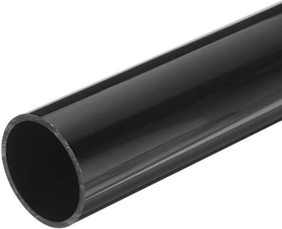 QUARKZMAN PVC Rohr, Durchmesser 35.2mm Länge 0.2m Rund Kunststoffrohr für Garten, Aquarium, Wasserleitung, Kabelkanal, lüftungsrohr (Schwarz)
