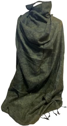 Handgewebter Schal aus Yakwolle, luxuriöse Wärme aus dem Himalaya, gemütlicher und authentischer Wickeltuch, mehrfarbiger, eleganter und weicher Schal mit Fransen, perfekt für Winter und Reisen,