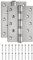 sourcing map 2Pcs 5.7x4x0.12 Door Hinges with 10 Holes and Screws Ball Bearing Interior Door Hinges Non Symmetry Holes Layout for Bedroom, Bathroom, Living Room, Silvery