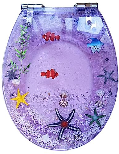 BLHKBAIKBN Copriwater in Resina Ovale, copriwater in Resina Standard con Cerniere cromate a Chiusura Ammortizzata e sgancio rapido, copriwater Rotondo Serie Ocean per ?U/V/O Toile, Viola