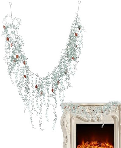 Vid artificiales - Vid de Hiedra de Verdor Artificial | Hojas verdes de 1,8 m Falsas colgantes, Decoración del Hogar para Árbol de Navidad, Abrigo de chimenea, Rampa de escalera,