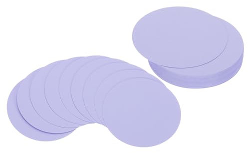 PATIKIL 5inch Cercle Carton, 50Pcs Forme Ronde Découpages Papier Épais Carton Sous-Verres pour Projets DIY Artisanat ornementation Tableau d'Affichage Classe, Violet Clair