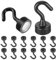 Wanmu 12 pezzi ganci magnetici, ganci magnetici ganci magnetici extra forti ganci magnetici ganci magnetici senza foratura per armadietti da campeggio attrezzature da officina ganci per cappotti