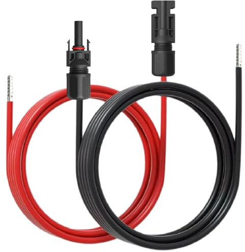 NAUCI Solar Verlängerungskabel für Solarpanel - Solarkabel mit Verbindungskabel - PV-Stecker - Kabel 4mm² / 6mm² - Solarstecker, Steuersatz:0% gem. § 12 Abs. 3 UStG, Kabellänge:2X 10M 6mm²