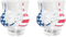 YY Lot de 6 verres à shot 3D en forme de corps amusant - Verres à vin transparents - 52,7 g - Verres à boisson - Décoration de bar (motif USA)