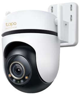 TP-Link Tapo C520WS 3K 5MP Detección y seguimiento de movimiento 360° IP66 Color Visión nocturna en color Audio bidireccional Cloud Memoria local Alarma de sonido y luz Exterior WiFi/Ethernet Cámara