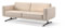 sofanella Leder 3-Sitzer Sofa MARETO - Hochwertige Dreisitzer Couch italienisches Design - Designer Ledersofa ohne Funktion - Creme M: 182 Breite x 78 Tiefe