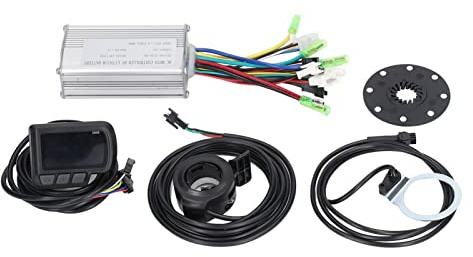 MechKit Elektrofahrrad Motor Controller Kit, DC 36V 48V 250W 350W 15A Motorsteuerung EN06 LCD Anzeigefeld Daumengas 8C Power Assist Sensor Kit für E-Bike Elektroroller