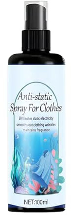 Anti-Statik Spray 100ml Anhaltend Sofort Winter | Statikentferner Spray Und Kleidungserfrischer für Zuhause Büro Stoff Kleidung Möbel Haare Rock Pullover Schal Mantel