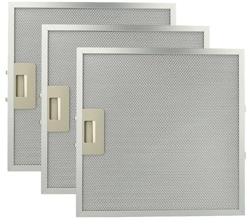 vhbw 3x Filter Metallfettfilter kompatibel mit Privileg PCHN 722460 X 857947301000 Dunstabzugshaube - 32 x 32 x 0,85 cm, Metall
