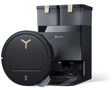ECOVACS T50 PRO Omni Gen3 Saugroboter mit Wischfunktion 25.000 Pa, 81 mm | AIVI 3D 3.0, autom. Zugabe v. Reinigungslösung, Reinigung des Mopps bei 75°C, Heißlufttrocknung, ZeroTangle 3.0, Glanzschwarz