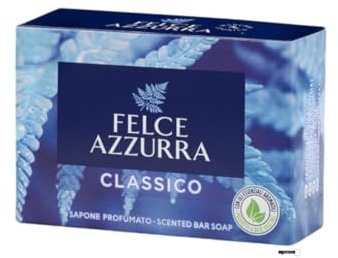 Felce Azzurra Classico Sapone Profumato Barrette Sapone Mano e Sapone Viso 100g 24pcs + Italy Shop Portachiavi Gratis