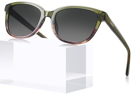 CARFIA Sonnenbrille Damen Polarisierte UV400 Rechteckige Frauen Fassung | Retro katzenaugen Acetate Sunglasses ,Ideal für Laufen & Trekking,HD Klarheit Blendschutz Brillenetui