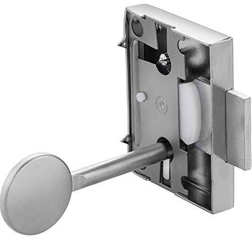 Gedotec Serrure de Tiroir | Verrou en Acier Nickelé pour Tiroir, Porte de Commode, Armoire, Placard, Coffre | Verrouillage Sécurisé avec Clé | Conçu et Fabriqué en Allemagne - 25 mm