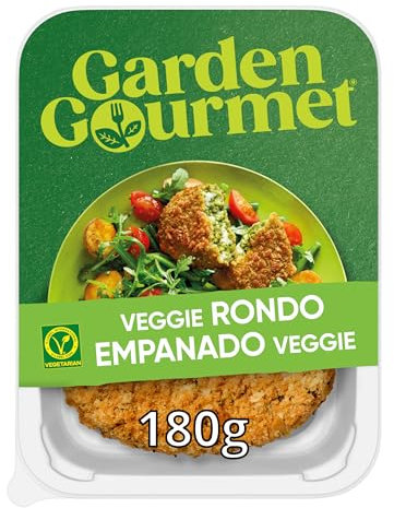 GARDEN GOURMET Empanado de Espinacas y Queso Vegetariano Refrigerado - Empanado a base de vegetales con espinacas, arroz, queso gouda y edam, apto para veganos - 180g (2 porciones)
