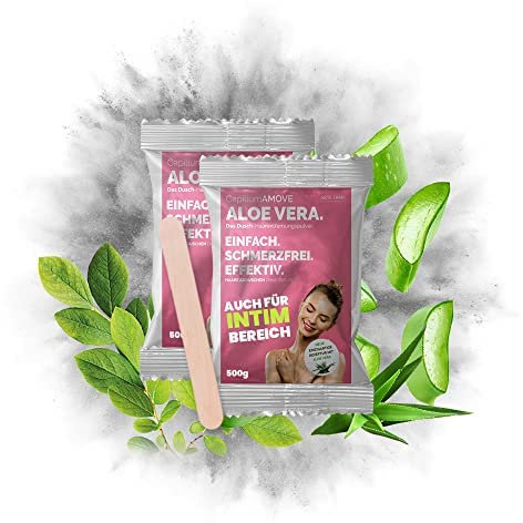 Capillum AMOVE Aloe Vera 1000g SPAR PACK Enthaarungscreme Intimbereich Frau - sanftes Enthaarungspulver Frauen schmerzfreie Dusch-Intim Enthaarungscreme Frauen ohne Zusatzstoffe mit neutralem Geruch