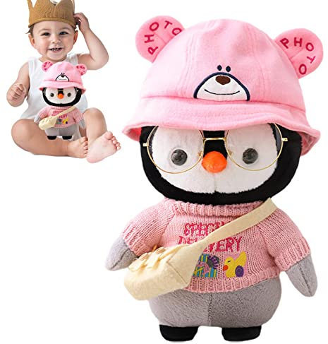 Richolyn Pinguin-Plüsch-Umarmungs-Kissen - Pinguin Soft Pillow Doll Plüschtiere für Kinder | Pinguin Stofftier Spielzeug Huggable Kissen, Schlafzimmer Schlafkissen Kissen