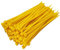 Small Yellow Cable Ties, 100mm x 2.5mm, Pack of 100, 4 Premium Nylon Zip Ties, Plastic Tie Wraps- Self Locking, Small Nylon Zip Ties, Secure Self-Locking Mechanism, for Home, Garden, Office and DIY