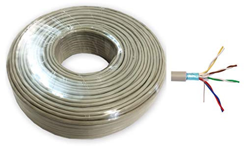O&W Security 25 m Telefonkabel Telefonleitung Klingelkabel 4 x 2 x 0,6 mm - 8 Adern Verlegekabel J-Y(ST) Y Rund mit extra Alu Abschirmung