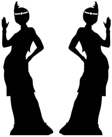 Star Cutouts SC1308 Flapper Girl Silhouette Double Pack Lifesize Cardboard Cutouts 175cm – Great Gatsby 1920s Party Decorations, Roaring Twenties Event Display & Photo Booth Props