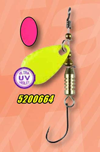 FTM Forellen Blinker Spinner 2,5g UV Gelb Pink 5200664 UL Ultra Light Fischen Einzelhaken Forellenangeln Barschangeln
