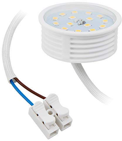 McShine - LED Modul Strahler | 7W, 470 lm, ØxH 50x23mm, warmweiß, 3000K | Leuchtmittel für geringe Deckenhöhen