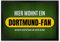 trendaffe - Hier wohnt EIN Dortmund-Fan Fußmatte mit Rasen Motiv Fußball Dortmund Tor Verein