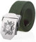WOAIXI Leinwandgürtel,Mode Männer Frauen 3D Sowjetische Metallschnalle Militär Männer Gürtel CCCP Armee Taktische Gürtel Unisex Outdoor Casual Wild Bund, Schwarz Dunkelgrau Seite, 110 cm
