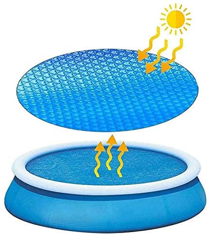 Solar Pool Cover,Round Swimming Pool Solar Cover, Solar Pool Heater for Inflatable Swimming Pool Above Ground Pool,8FT