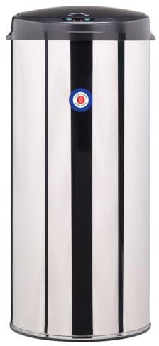 ROSSIGNOL Poubelle cuisine automatique 45L fabriquée en France | Ouverture automatique sans contact, Capteur de mouvement, Fabriquée en France, Fermeture douce, Hygiénique, Ronde, 45L