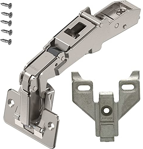 Blum 71T6550 Charnière à angle large 170 degrés, application sur le cadre, recouvrement complet avec plaque de cadre de 0 mm 175L6600.22 (Lot de 2)