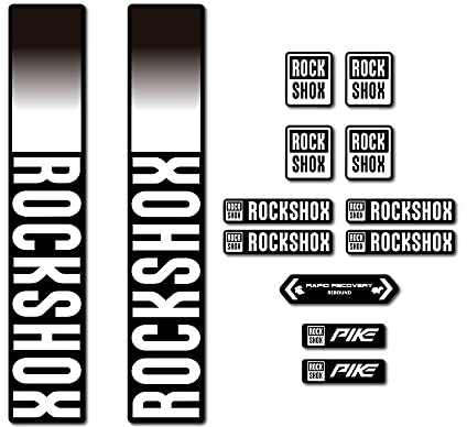 STAR SAM Aufkleber für Rock Shox Pike 2021, Weiß, 1 cm