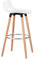 SoBuy FST86-W Barhocker mit Fußstütze Barstuhl Tresenhocker Barstuhl mit Rücklehne weiß Beine aus Buche Beine Sitzhöhe: 70cm