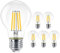 EXTRASTAR E27 LED Edison Screw Filament Bulb, 10W(88W Equivalent), 1300LM, Warm White 2700K, A60 Vintage Clear Glass Globe Energy Saving Light Bulbs, Non-Dimmable, Pack of 6
