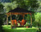 CHILLROI® Quadratischer Holzpavillon 289 x 289 cm Set mit Dachschindeln | Gartenpavillon | Terrassenüberdachung