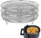 Beenle-Icey Air Fryer Rack for Ninja Fryer, 3 Stackable Dehydrator Racks, Stainless Steel Basket Tray, Multi-Purpose Accessories Oven and Press Cooker Compatible with Most