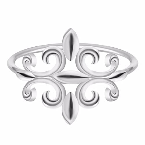 Star.W Main Fleur Fleur De Lys Anneau Femmes Unique Filles Fiançailles De Mariage Collier De Mode Dropshipping