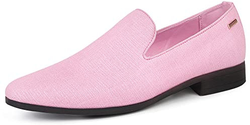 UUBARIS Mocassins habillés pour homme, rose, 44 EU