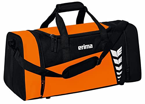 Erima Unisex Six Wings geräumige Sporttasche (7232306), orange/schwarz, L