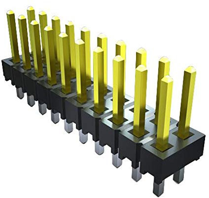 TSW-103-07-L-S Verbindungsstücke, 3 Pos, 1 Reihe, 2,54 mm, PC-Board-zu-Board-Pin-Headers, 10 Stück