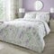 Dreams & Drapes - Purple Floral Wisteria Duvet Cover - Super King Bedding Size (260 x 220cm) - Reversible Design (Purple Stripe) - Easy Care & Washable - Flower Duvet Cover in Lilac/Lavender Colour