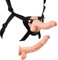 Consolador con Correa Juguete Sexual Bondage para Mujeres Consolador Anal lésbico Masturbador SM con Arnés Ajustable Tapón Anal Extraíble para Mujeres Hombres y Parejas (Longitud: 24 cm)