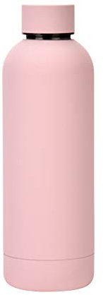 50 0ml Botella de agua helada al aire libre de acero inoxidable Taza de agua deportiva portátil personalizada botellas de agua aisladas botella de agua de metal ( Size : 501-600ml , Color : Pink )