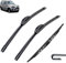 3-teiliges Scheibenwischer-Set for vorne und hinten, kompatibel mit Suzuki Jimny MK3 1998–2018, Windschutzscheibe, Windschutzscheibe, Fenster, 45,7 cm + 40,6 cm + 27,9 cm