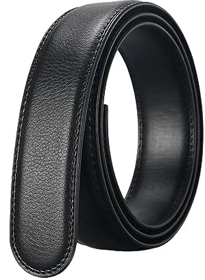 JISADER Automatischer Gürtel für Herren, Ersatzgürtel ohne Schnalle, modischer 1 3/8 Zoll Bund, Ratschengürtel, nur Taillengürtel für Business-Events, Hosen
