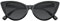 Boolavard Cateye Sonnenbrille für Damen, klassisches Vintage Retro Design mit hoher Spitze und Flügeln (Cat Eye – Schwarz Getönte Linse)