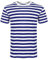 Mens Womens Tshirts Ladies Striped Short Half Sleeves Cotton Top Round Neck Kids Casual Crewneck Summer Wears (Blue/White Small)