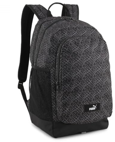 PUMA - PUMA Academy Backpack, Mochila Niños unisex, PUMA Black-Logo AOP, OSFA - 090697